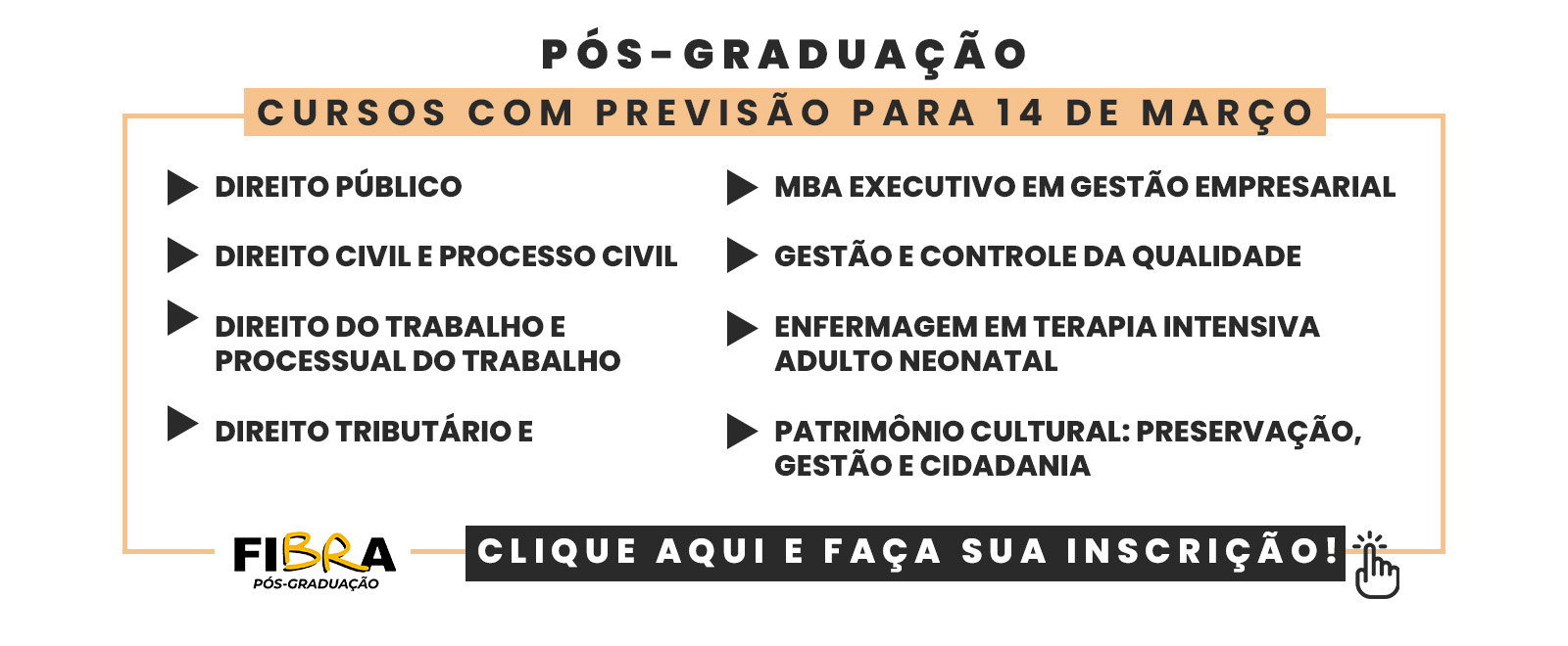 Pós previsão para março