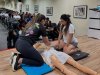 Aula prática da disciplina de Urgência e Emergência do curso de Fisioterapia