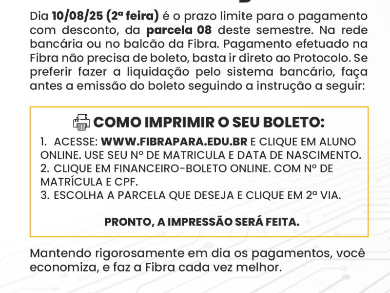 Aviso de pagamento