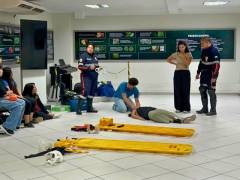 Curso de Enfermagem da Fibra realiza treino prático de Atendimento Pré-Hospitalar com apoio do SAMU 192